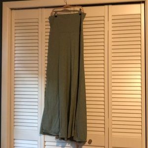 Heather green maxi skirt